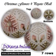 Tutorial 07 rows - Christmas Flowers 4 Peyote Ball incl. Basic Tutorial (download link per e-mail)