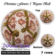 Tutorial 07 rows - Christmas Flowers 5 Peyote Ball incl. Basic Tutorial (download link per e-mail)