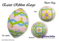 Tutorial 15 rows - Easter Ribbon Large Peyote Egg incl. Basic Tutorial (download link per e-mail)