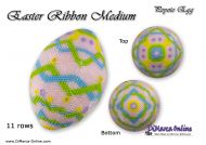 Tutorial 11 rows - Easter Ribbon Medium Peyote Egg incl. Basic Tutorial (download link per e-mail)