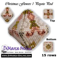 Tutorial 15 rows - Christmas Flowers 1 - 3D Peyote Pod + Basic Tutorial (download link per e-mail)