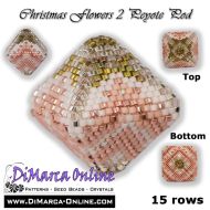 Tutorial 15 rows - Christmas Flowers 2 - 3D Peyote Pod + Basic Tutorial (download link per e-mail)