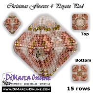 Tutorial 15 rows - Christmas Flowers 4 - 3D Peyote Pod + Basic Tutorial (download link per e-mail)