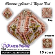 Tutorial 15 rows - Christmas Flowers 5 - 3D Peyote Pod + Basic Tutorial (download link per e-mail)