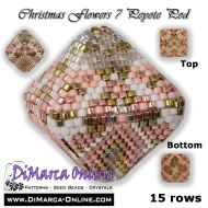 Tutorial 15 rows - Christmas Flowers 7 - 3D Peyote Pod + Basic Tutorial (download link per e-mail)