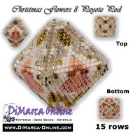 Tutorial 15 rows - Christmas Flowers 8 - 3D Peyote Pod + Basic Tutorial (download link per e-mail)