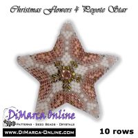 Tutorial 10 rows - Christmas Flowers 4 - 3D Peyote Star + Basic Tutorial (download link per e-mail)