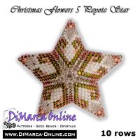 Tutorial 10 rows - Christmas Flowers 5 - 3D Peyote Star + Basic Tutorial (download link per e-mail)