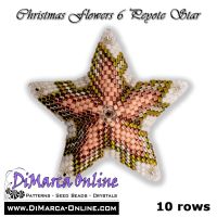Tutorial 10 rows - Christmas Flowers 6 - 3D Peyote Star + Basic Tutorial (download link per e-mail)