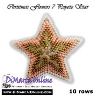 Tutorial 10 rows - Christmas Flowers 7 - 3D Peyote Star + Basic Tutorial (download link per e-mail)