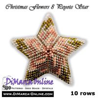 Tutorial 10 rows - Christmas Flowers 8 - 3D Peyote Star + Basic Tutorial (download link per e-mail)
