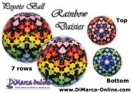 Tutorial 07 rows - Rainbow Daisies Peyote Ball incl. Basic Tutorial (download link per e-mail)