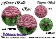 Tutorial 11 rows - Rose Peyote Ball incl. Basic Tutorial (download link per e-mail)