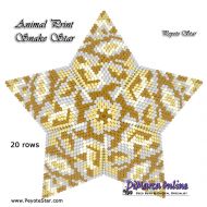 Tutorial 20 rows - Animal Print Snake - 3D Peyote Star + Basic Tutorial Little 3D Peyote Star (download link per e-mail)