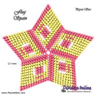 Tutorial 12 rows - Flag Spain 3D Peyote Star + Basic Tutorial Little 3D Peyote Star (download link per e-mail)