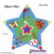 Tutorial 20 rows - Sports Star 3D Peyote Star + Basic Tutorial Little 3D Peyote Star (download link per e-mail)