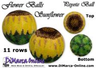 Tutorial 11 rows - Sunflower Peyote Ball incl. Basic Tutorial (download link per e-mail)