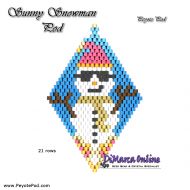 Tutorial 21 rows - Sunny Snowman 3D Peyote Pod + Basic Tutorial Little 3D Peyote Pod (download link per e-mail)