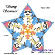 Tutorial 21 rows - Sunny Snowman 3D Peyote Star + Basic Tutorial Little 3D Peyote Star (download link per e-mail)