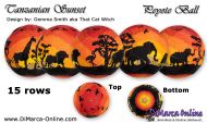 Tutorial 15 rows - Tanzanian Sunset Peyote Ball incl. Basic Tutorial (download link per e-mail)