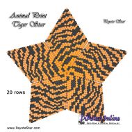 Tutorial 20 rows - Animal Print Tiger - 3D Peyote Star + Basic Tutorial Little 3D Peyote Star (download link per e-mail)