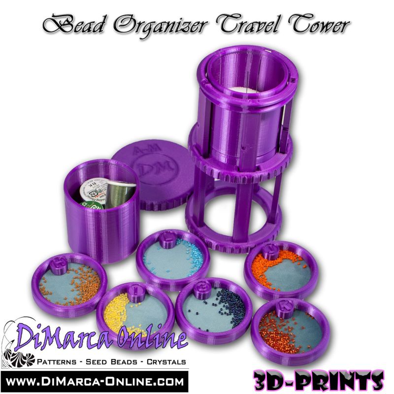 Bead Organizer Cups and Travel Tower