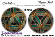 Tutorial 15 rows - Tri-Deco Peyote Ball incl. Basic Tutorial (download link per e-mail)