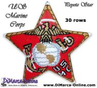 Tutorial 30 rows - US Marine Corps 3D Peyote Star + Basic Tutorial (download link per e-mail)