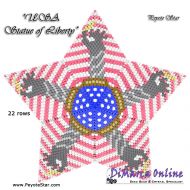 Tutorial 22 rows - USA Statue of Liberty 3D Peyote Star + Basic Tutorial Little 3D Peyote Star (download link per e-mail)