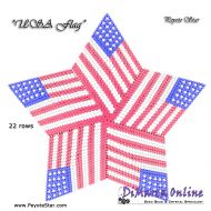 Tutorial 22 rows - USA Flag 3D Peyote Star + Basic Tutorial Little 3D Peyote Star (download link per e-mail)