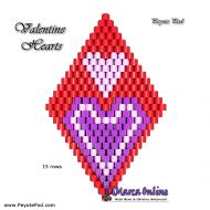 Tutorial 15 rows - Valentine Hearts 3D Peyote Pod + Basic Tutorial (download link per e-mail)