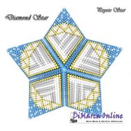 Tutorial 20 rows - Diamond 3D Peyote Star + Basic Tutorial Little 3D Peyote Star (download link per e-mail)