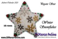 Tutorial 10 rows - Winter Snowflakes 3D Peyote Star + Basic Tutorial (download link per e-mail)