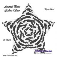 Tutorial 20 rows - Animal Print Zebra - 3D Peyote Star + Basic Tutorial Little 3D Peyote Star (download link per e-mail)