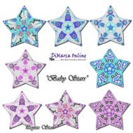 Tutorial 18 - 24 rows -  Baby All Stars (Pink & Blue) 3D Peyote Star + Basic Tutorial Little 3D Peyote Star (download link per e-mail)