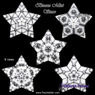 Tutorial 09 rows - Bicone Mini Stars x 5 3D Peyote Star + Basic Tutorial (download link per e-mail)