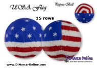 Tutorial 15 rows - USA Flag Peyote Ball incl. Basic Tutorial (download link per e-mail)