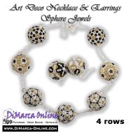 Tutorial 04 rows - Art Deco Necklace and Earrings Sphere Jewels (5 x) Peyote Balls incl. Basic Tutorial (download link per e-mail)