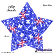 Tutorial 12 rows - Flag Australia 3D Peyote Star + Basic Tutorial Little 3D Peyote Star (download link per e-mail)