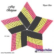 Tutorial 12 rows - Flag Belgium 3D Peyote Star + Basic Tutorial Little 3D Peyote Star (download link per e-mail)