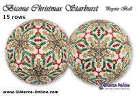 Tutorial 15 rows - Bicone Christmas Starburst Peyote Ball incl. Basic Tutorial (download link per e-mail)