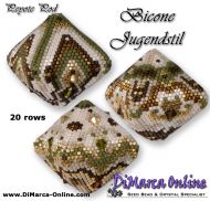 Tutorial 20 rows - Bicone Jugendstil 1, 2 & 3 - 3D Peyote Pods + Basic Tutorial (download link per e-mail)