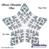 FREE TUTORIAL 20 rows - Bicone Snowflake 3D Peyote Star (download link per e-mail)