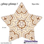 Tutorial 18 rows - Fancy Fantasy 1 - 3D Peyote Star + Basic Tutorial Little 3D Peyote Star (download link per e-mail)