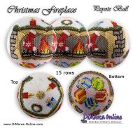 Tutorial 15 rows - Christmas Fireplace Peyote Ball incl. Basic Tutorial (download link per e-mail)