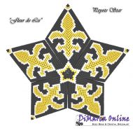 Tutorial 28 rows - Fleur-de-Lis 3D Peyote Star + Basic Tutorial Little 3D Peyote Star (download link per e-mail)