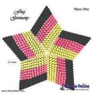 Tutorial 12 rows -  Flag Germany 3D Peyote Star + Basic Tutorial Little 3D Peyote Star (download link per e-mail)