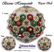 Tutorial 07 rows - Christmas Bicone Honeycomb Peyote Ball incl. Basic Tutorial (download link per e-mail)