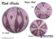Tutorial 11 rows - Pink Icicles Peyote Ball incl. Basic Tutorial (download link per e-mail)