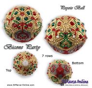 Tutorial 07 rows - Christmas Bicone Party Peyote Ball incl. Basic Tutorial (download link per e-mail)